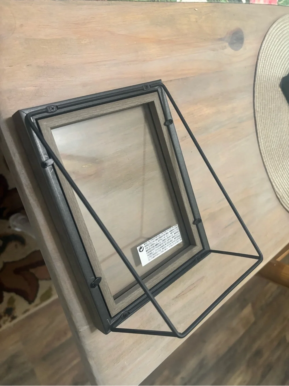 Wood-Frame Glass Display Box - Brown and two black